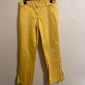 Yellow pants.